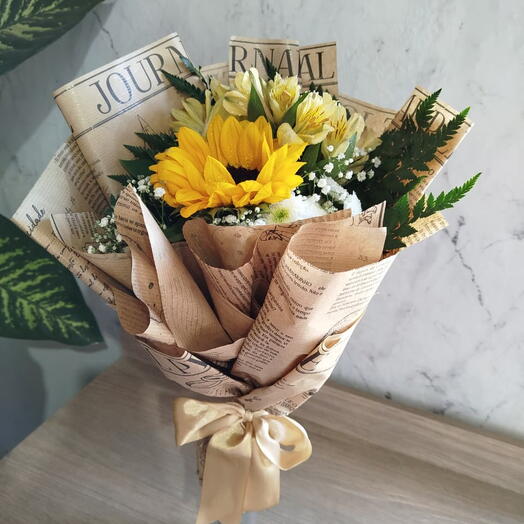 Buque Girassol em Embalagem Tipo Koreana