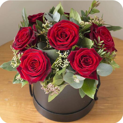 Caixa com Rosas Vermelhas