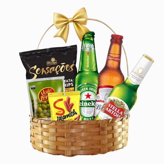 Cesta de Cervejas e Petiscos