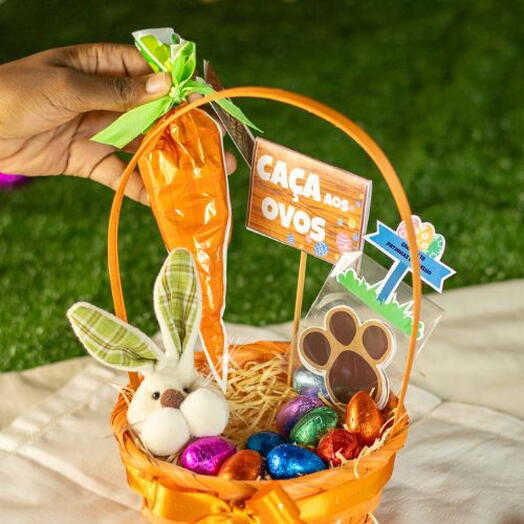 Cesta Caça aos Ovos de Pascoa