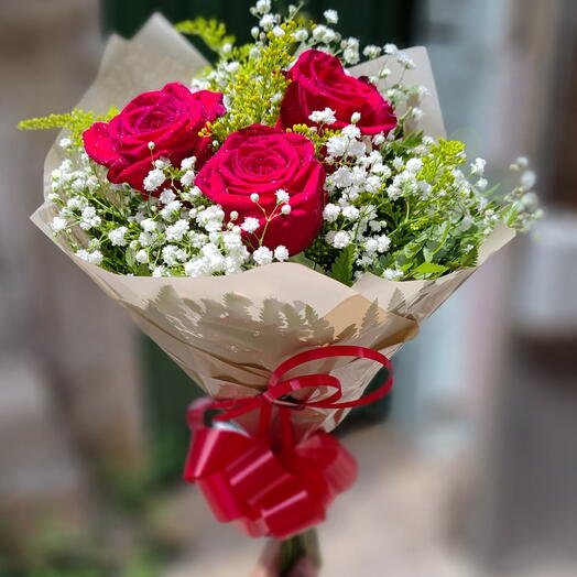Buquê com 3 Rosas