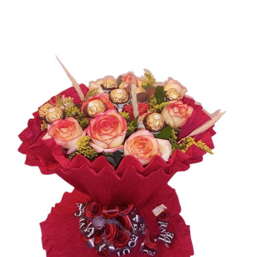 Buquê de Rosas Ambiance e Ferrero Rocher