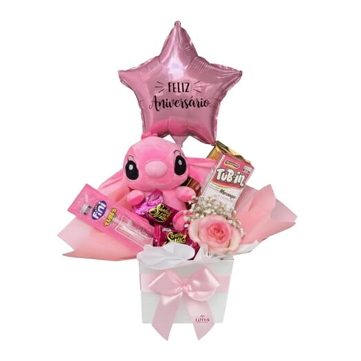 Caixa com Angel "Mundo Rosa"