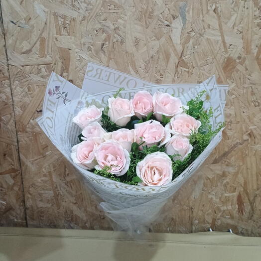 Buquê de 12 Rosas Champanhe