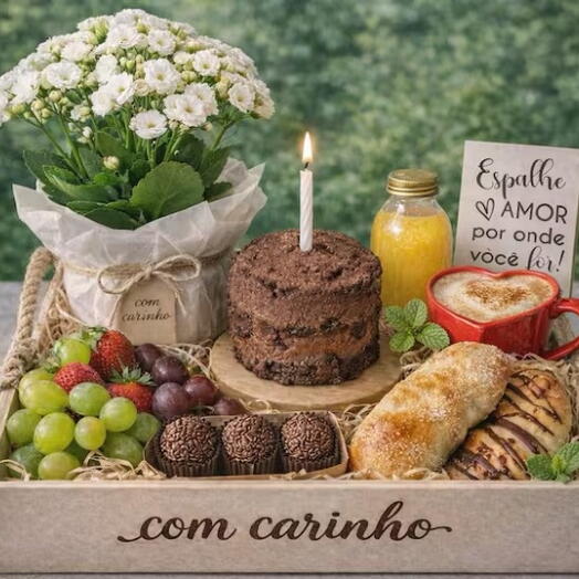 Cesta de Cafe - Presente de Aniversario Premium