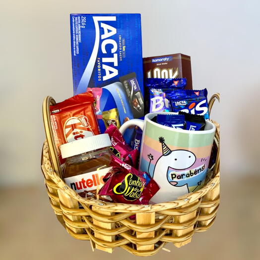 CESTA DE CHOCOLATES FELIZ ANIVERSARIO