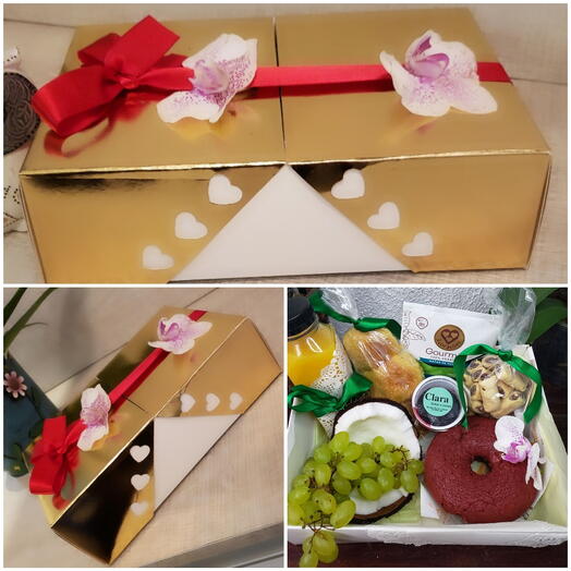 Cake box dourado