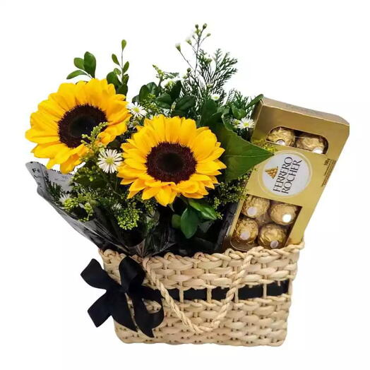 Girassois na Bag e Ferrero