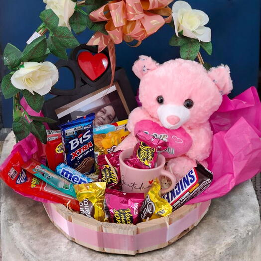 Cesta de Chocolate fofa