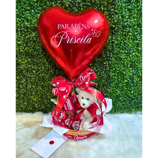 Cesta Carinho e chocolate