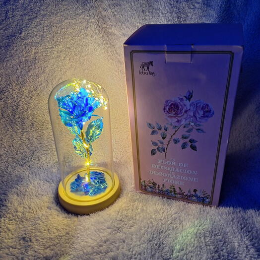 Rosa Eterna Azul Claro