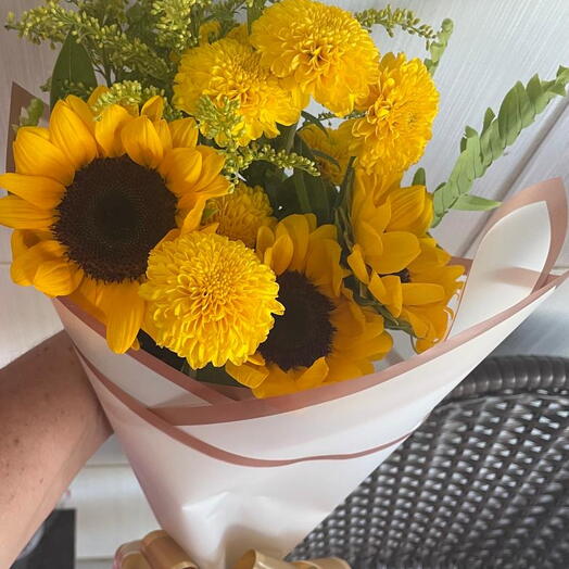 Buquê com 3 Girassois