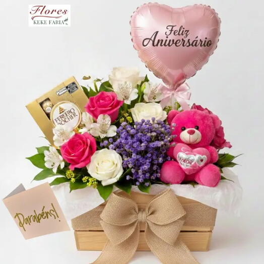 Cesta Aniversario Encanto   Carinho