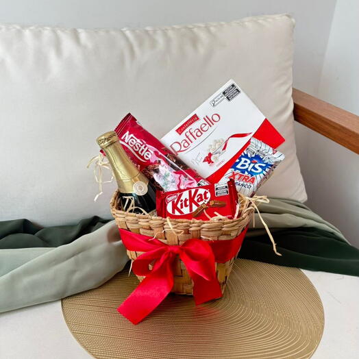 Cesta de chocolate especial pascoa