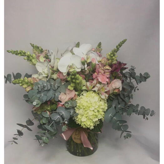 Arranjos em vidro com orquideas 1