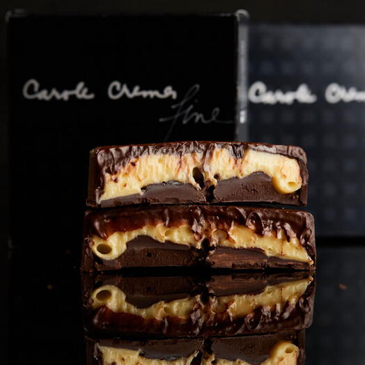 Disco de chocolate Amargo recheado com champagne (90g)