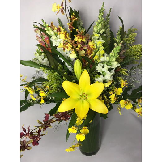 Arranjos em vidro com orquideas 4