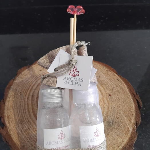 Kit difusor de varetas e home spray