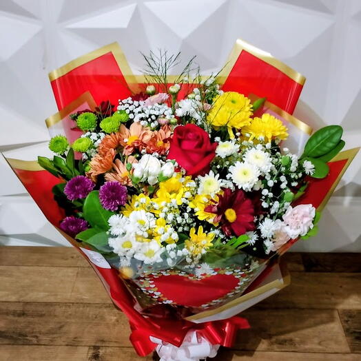 Oferta: Buquê flores do campo com Rosa