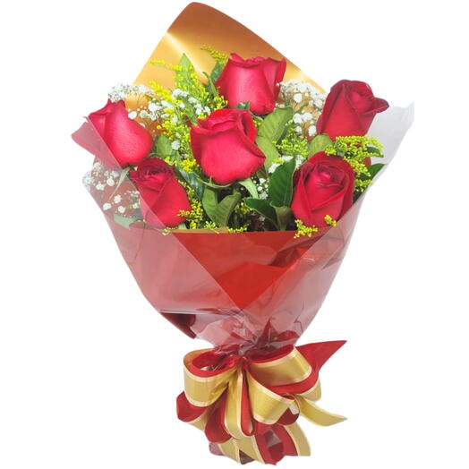 Buquê 6 Rosas - Sexto Sentido