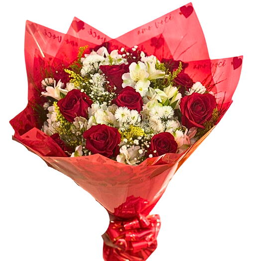 Buquê 12 Rosas Vermelhas