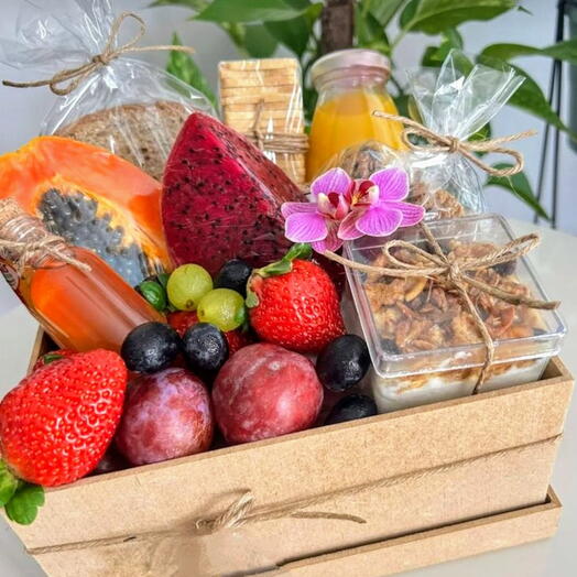 Cesta de Cafe da Manhã Frutaa