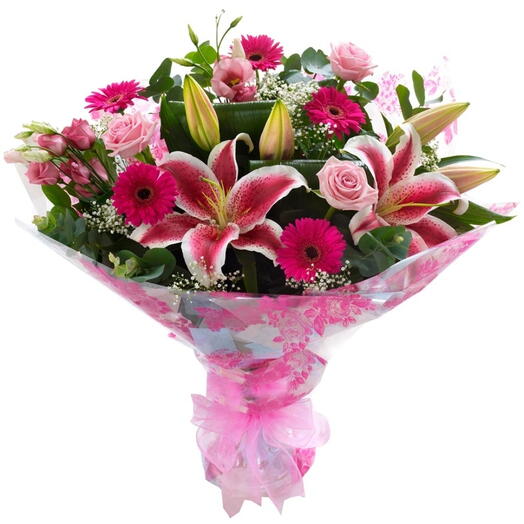 Buquê Premium de Lirios Rosados