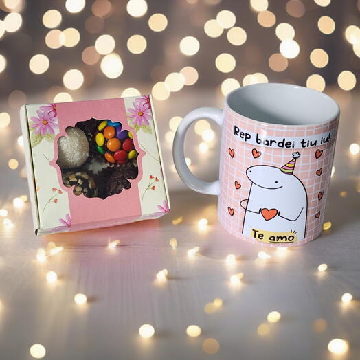 Brigadeiro Na Caixa "Com Carinho" E Caneca