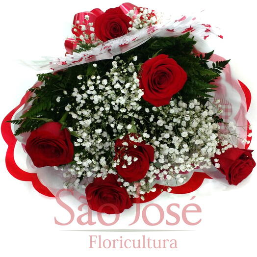 Buquê 6 Rosas Classico