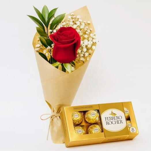 Rosa Solitaria + Ferrero Rocher