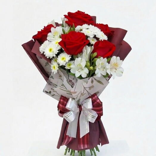 Buquê luxo com rosas vermelhas