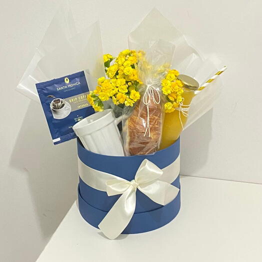 Box com Flores Azul
