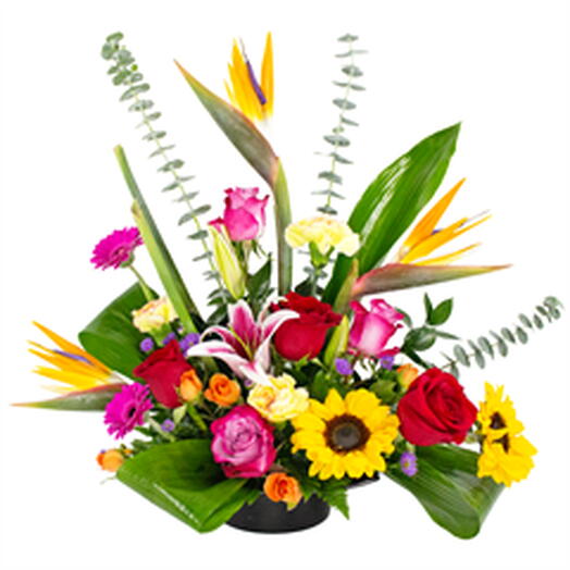 Flores em Caixa Bambu