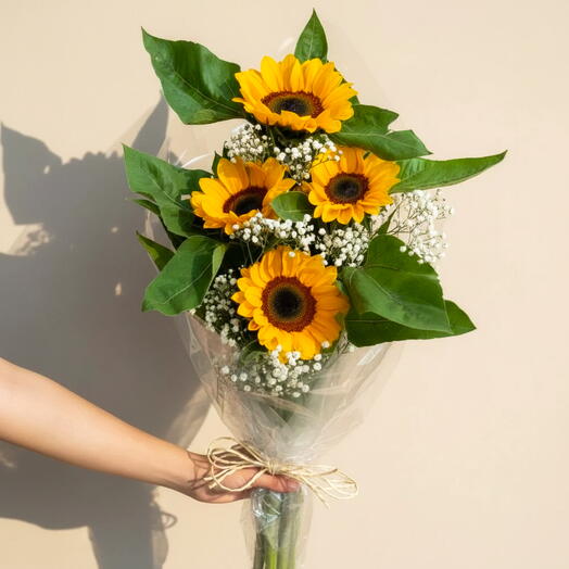 Ramalhete com 4 Girassois
