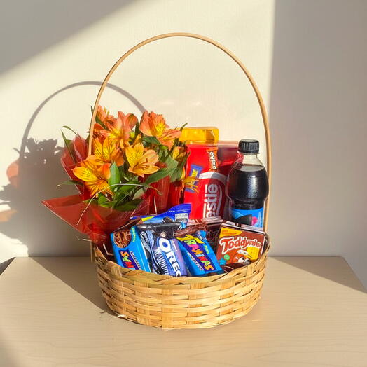 Cesta cafe da Manha com huque