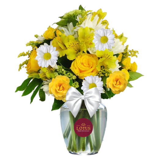 Arranjo Flores em Vida Amarelo