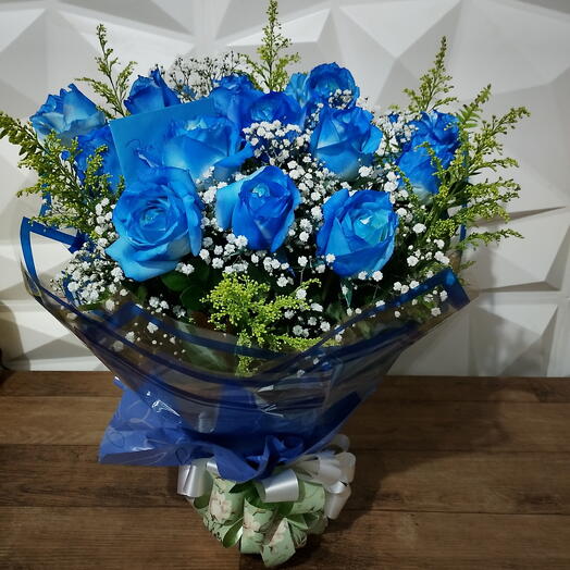 Buquê Rosas Azuis
