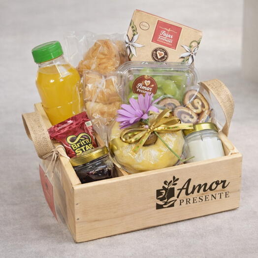 Cesta Cafe da Manhã Premium – Doçura   Carinho