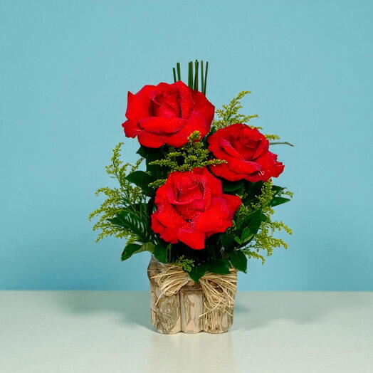 Trio Rosas Vermelhas Importadas