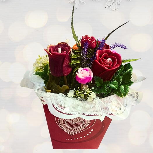 Garden de Ceras Aromaticas no Cachepo Coracao