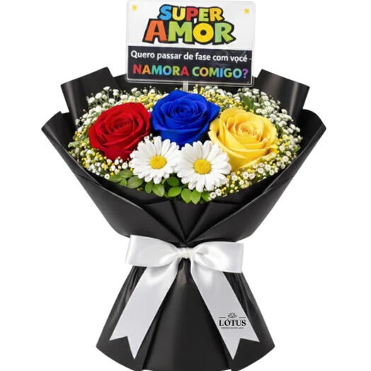 Buque Super Mario Trio de Rosas - Entrega Rapida