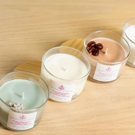 Vela aromatica de diversas essências