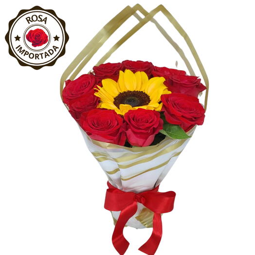 Buquê 8 Rosas – Amor Iluminado