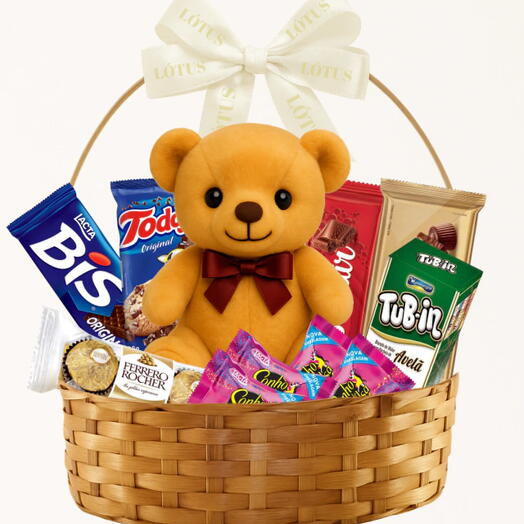 Cesta de Chocolates Doce Guloseima