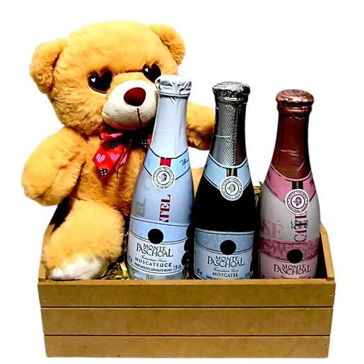 Cesta Trio de Mini Vinhos