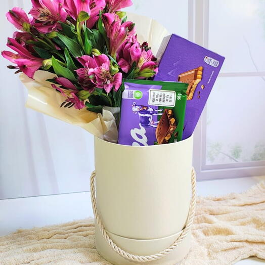 Box de Presente Flores Milka