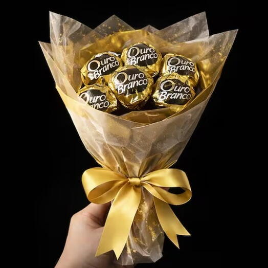 Buquê de Chocolates Ouro Branco ou Sonho de Valsa