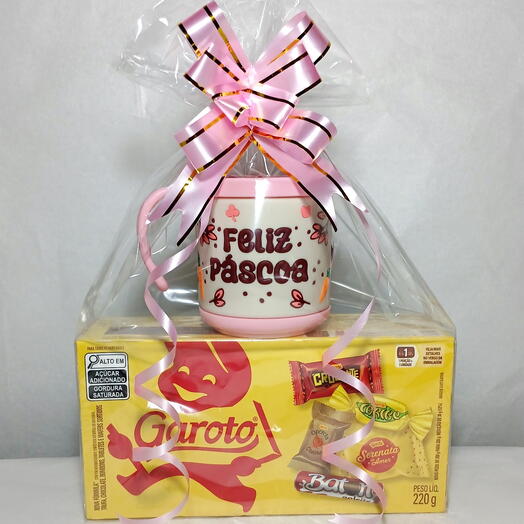 Caneca Feliz Pascoa e Bombons