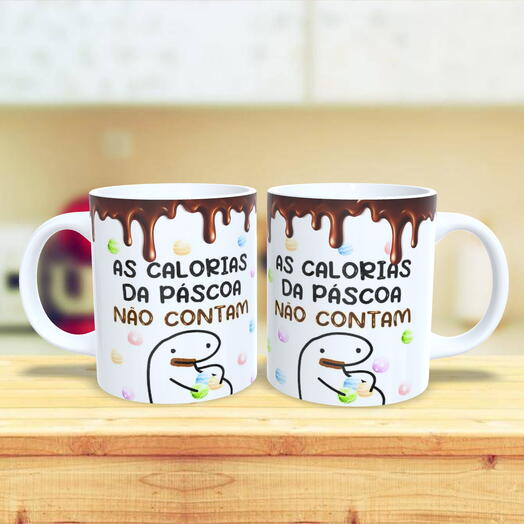 Caneca Pascoa - As Calorias Da Pascoa Não Contam