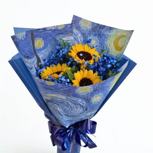 Girassois e Vangogh com 3 Girassois